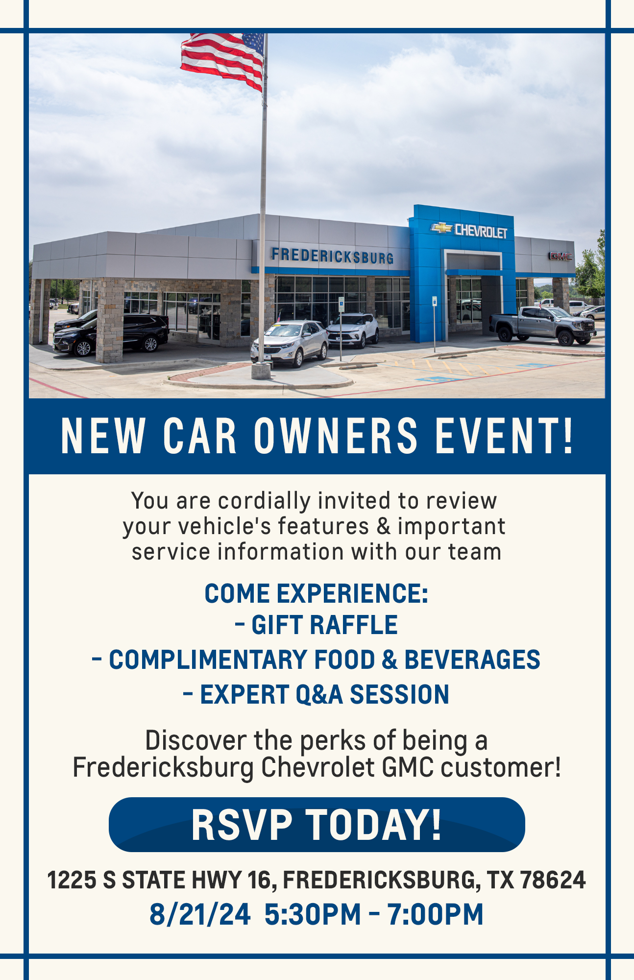 GM Owners Clinic Near Me in Fredericksburg, TX